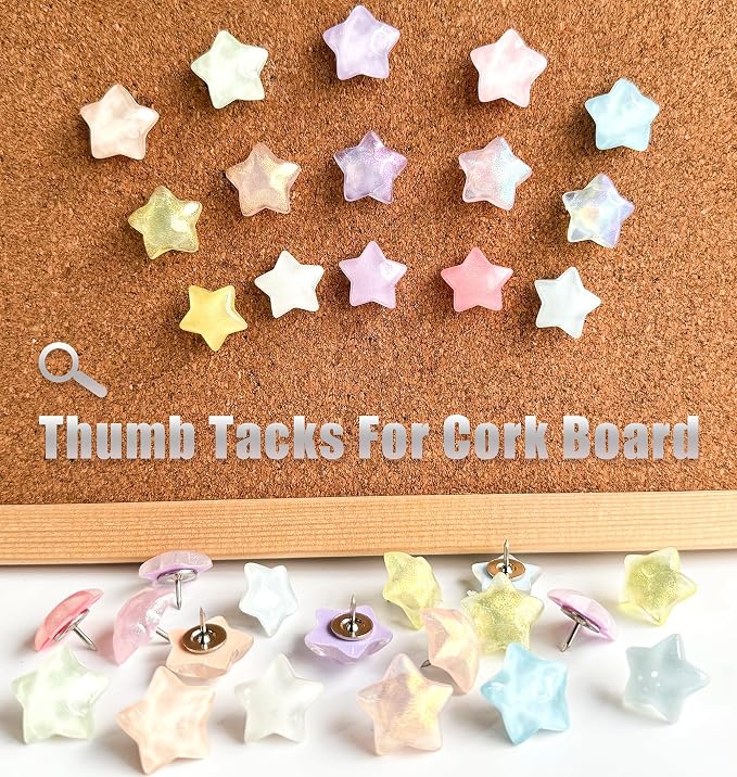 25 Pcs Star Push Pins, Thumb Tacks - Image 3