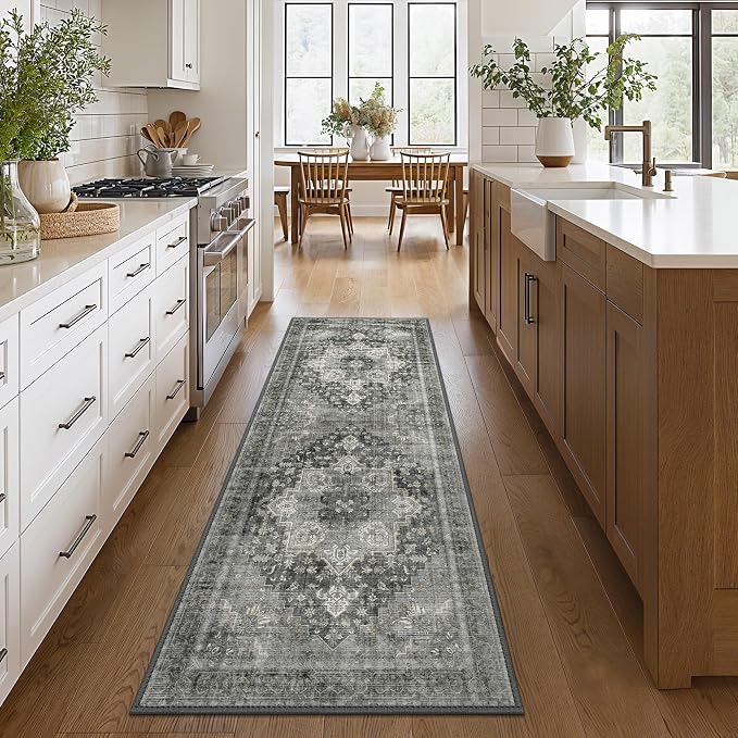 GENIMO 2x10 Runner Rugs for Hallway, Machine Washable Non Slip Vintage Rugs - Image 2