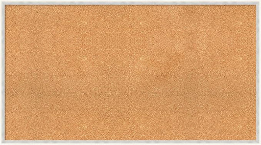 Amanti Art Natural Cork Board for Wall, 25x45 Vision Board with White Frame, Oversize Corkboard Office Decor for Home Organization, Modern Corkboard Pinboard to Display Items for Home Organization in-DeskLoop Office