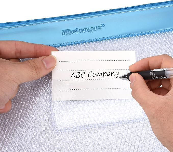 Wisdompro Zipper Pouch, 4 Packs Durable Letter Size Waterproof Mesh File Bag - Image 6