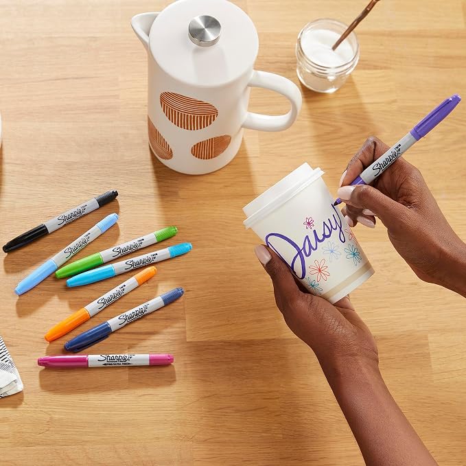 SHARPIE 32174PP Twin Tip Permanent Markers, Fine and Ultra Fine - Image 6
