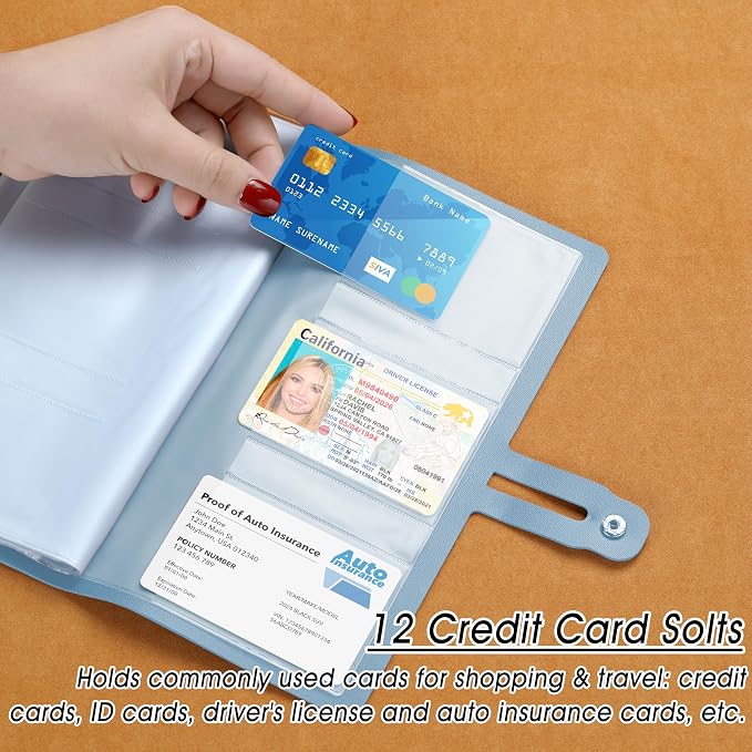 Leather Receipt Organizer, Portable Receipt Holder - Image 6