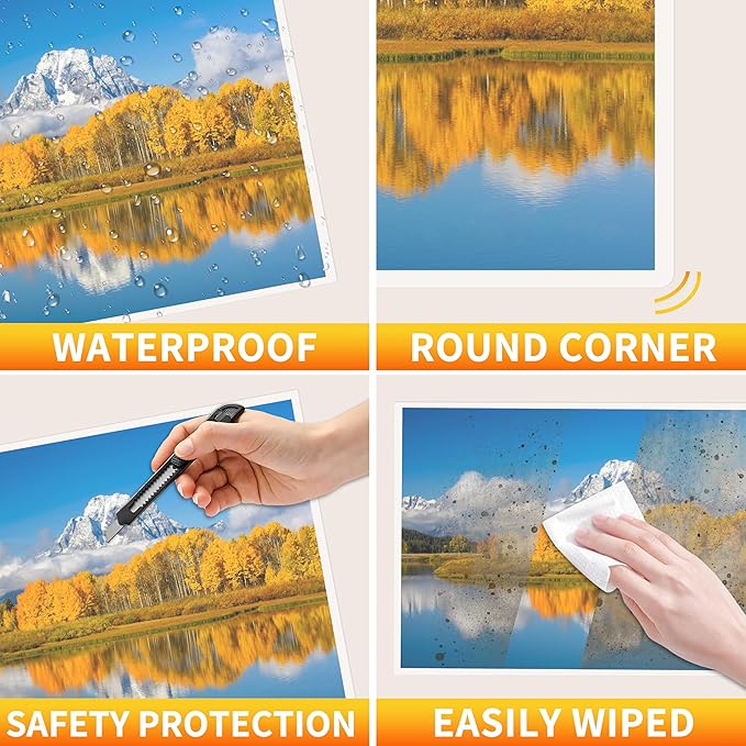 300 Pack Laminating Sheets,3 Mil,9"x11.5" Inches for Use with Thermal Laminators,Clear,Letter Size,Office and School Supplies-DeskLoop Office