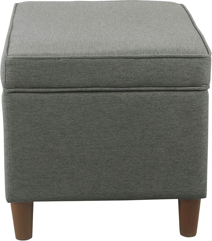 Home Decor | Dinah Collection Modern Storage Ottoman | Ottoman with Storage for Living Room & Bedroom (Grey)-DeskLoop Office