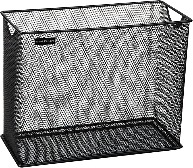 Mind Reader Vertical File Storage, Desktop Organizer, Hanging Files, Metal Mesh - Image 6