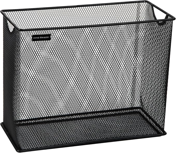Mind Reader Vertical File Storage, Desktop Organizer, Hanging Files, Metal Mesh - Image 6