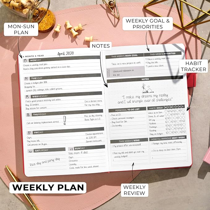 Clever Fox Planner – Undated Weekly & Monthly Planner - Image 3