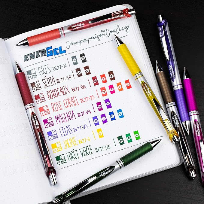 Pentel EnerGel RTX Retractable Liquid Gel Ink Pen, Medium line, Magenta Ink - Image 11