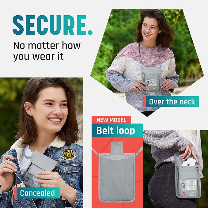 Neck Wallet, Travel Pouch For Passport Holder And Documents, Travel Neck Wallet - Image 2
