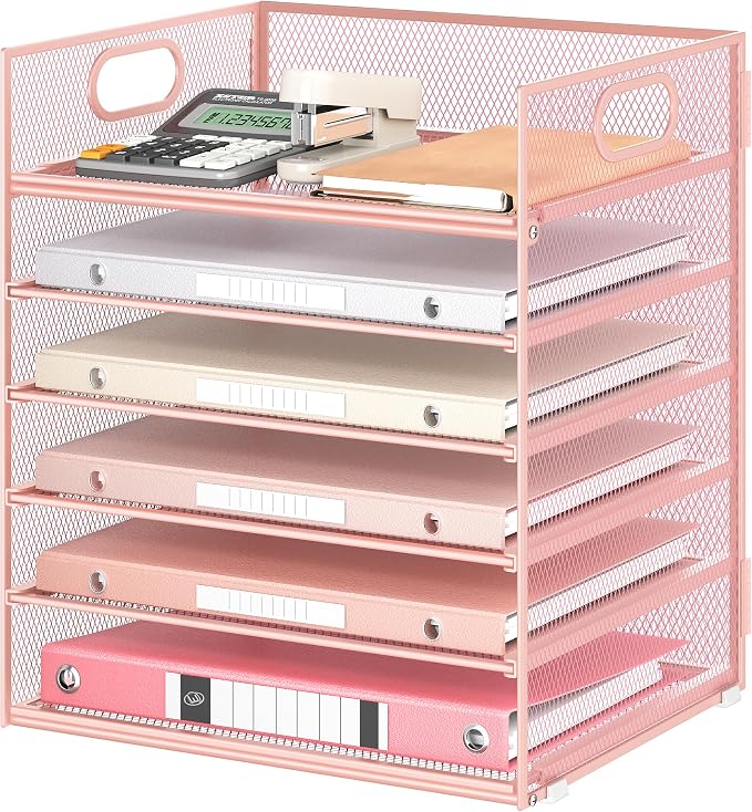 6 Tray Paper Organizer Letter Tray by Lavatino