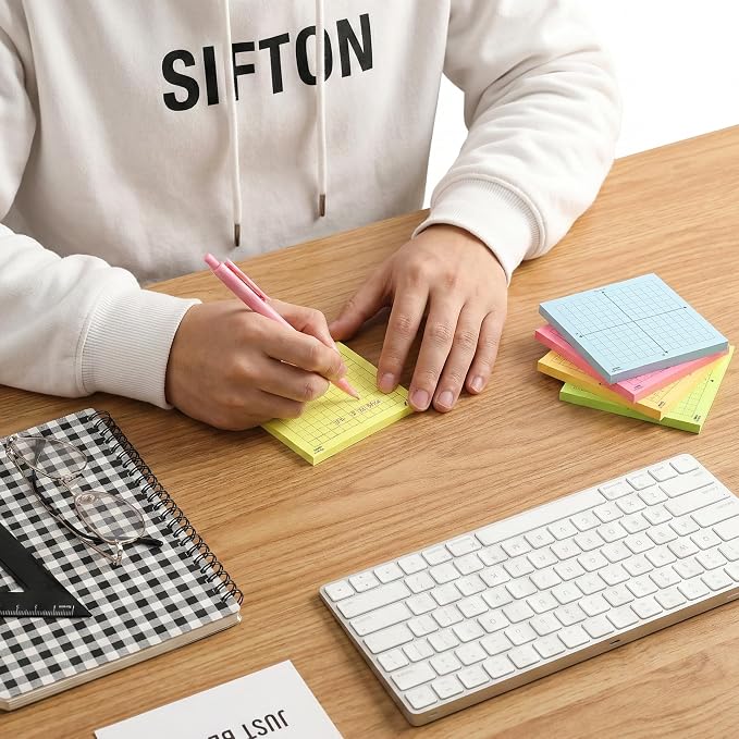 Mr. Pen- Graph Sticky Notes, 3x3 Inch, 6 Pads, 50 Sheets/Pad, 300 Sheets | 6 - Image 5