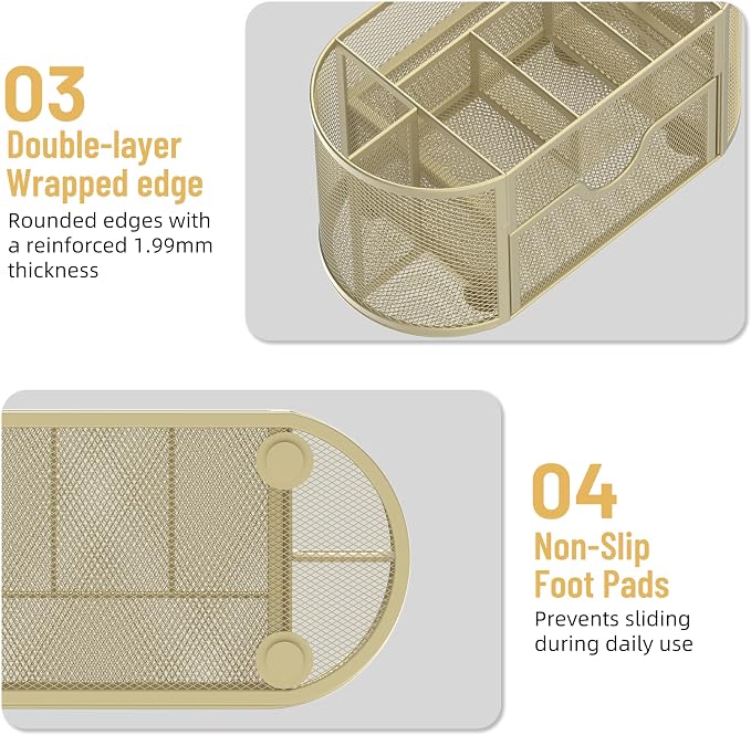 SUPEASY Mesh Desk Organizer, Desk Accessories & Workspace Organizers - Image 6