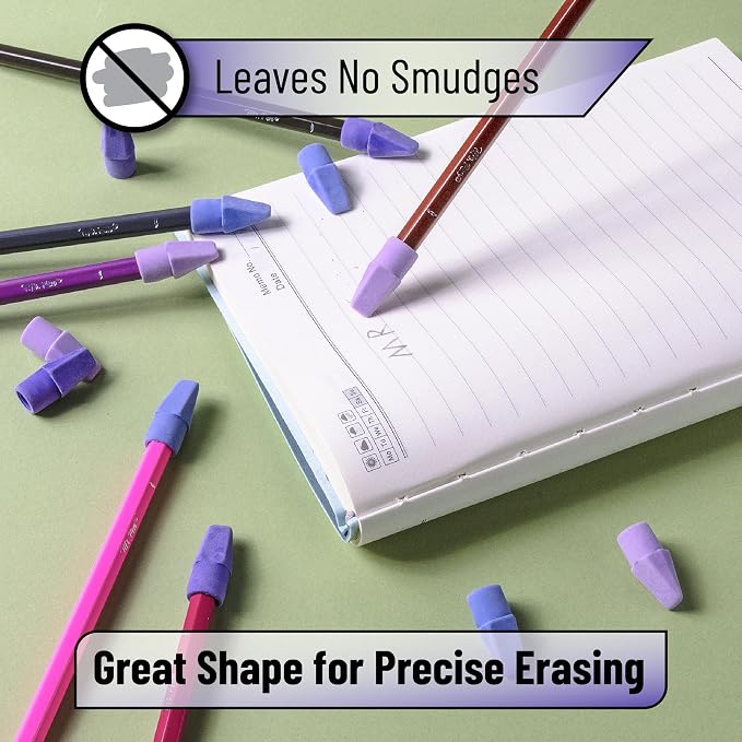 Mr. Pen- Pencil Erasers Toppers, 30 Pack, Latex Free, No Smudge | Mr Pen Erasers - Image 5