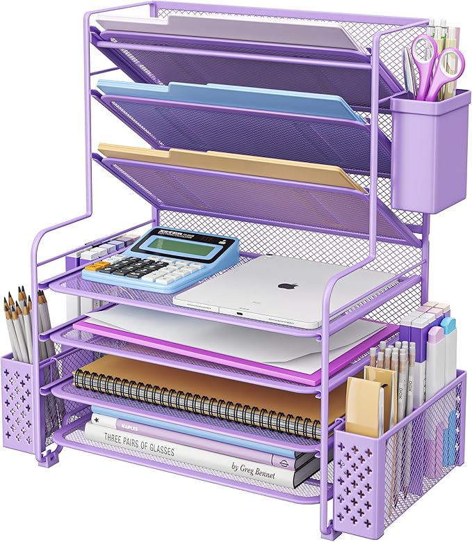 Simple Trending 7 Tier Desk File Organizer, Letter Tray Paper Organizer by SimpleTrending