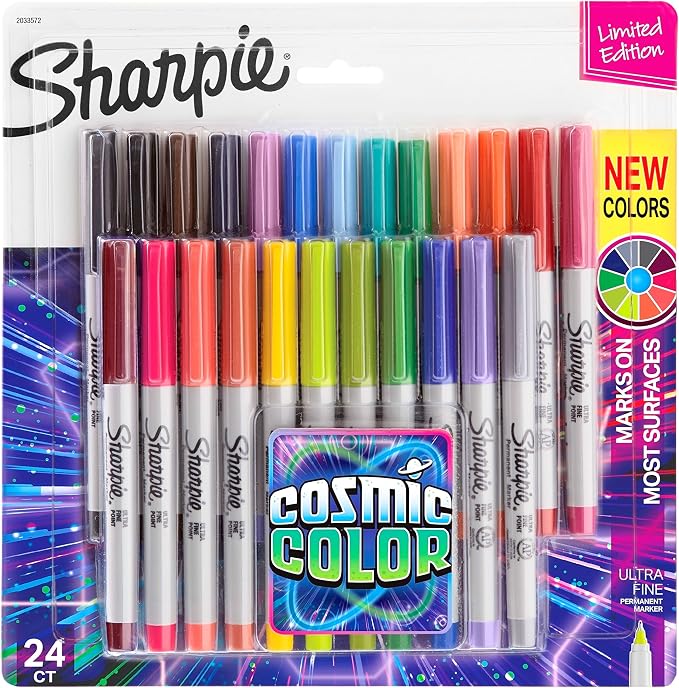 Sharpie Permanent Markers, Ultra Fine Point, Cosmic Color, Limited Edition by Unknown