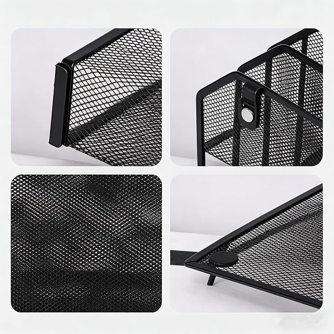 5-Section Mesh Desktop File Sorter Organizer, Adjustable File Organizer - Image 2