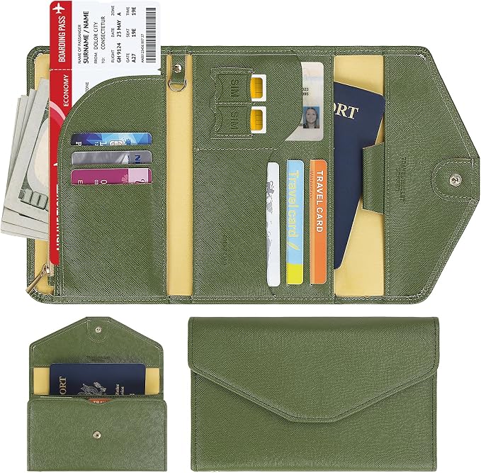 ZOPPEN Mulit-purpose Rfid Blocking Passport Holder Travel Wallet Passport and - Image 2