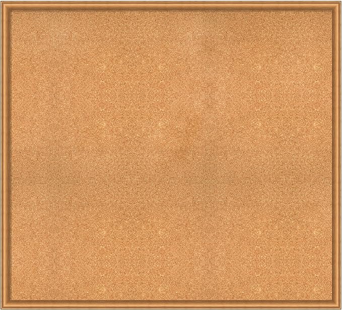 Amanti Art Natural Cork Board for Wall, 38x42 Vision Board with Bronze Frame, Oversize Corkboard Office Decor for Home Organization, Casual Corkboard Pinboard to Display Items for Home Organization-DeskLoop Office