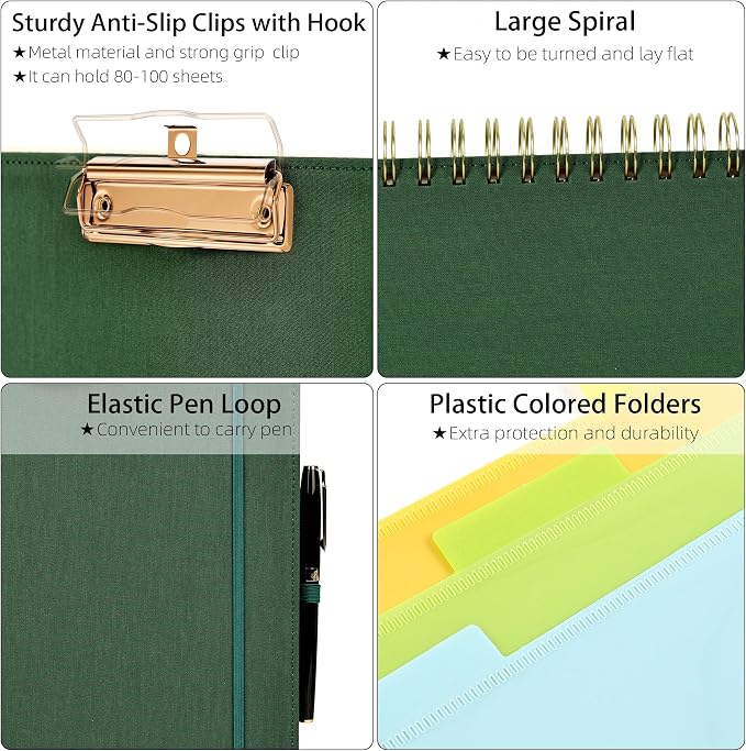Ospelelf Foldable Spiral Clipboard Folio - Image 4