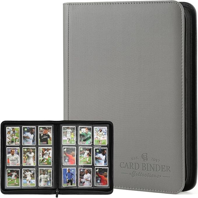 9 Pockets Card Binder, Premium Zip Trading Card Binder, 540 Double Sided Pocket by CARDBINDER