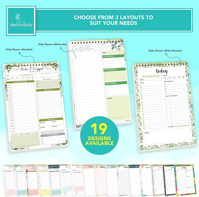 Decorably 52 Sheets Forest Green Undated Daily To Do list - Image 2