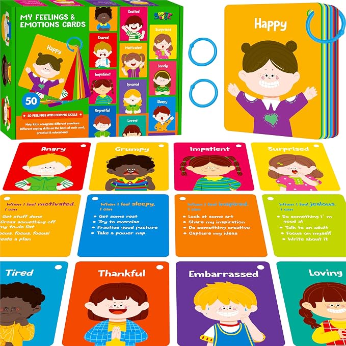 Emotions Flashcards, 50 Different Feelings by SpriteGru