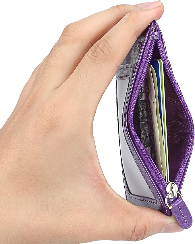 Badge Holder with Zip, Wisdompro School Supply 2-Sided Vertical PU Leather - Image 5