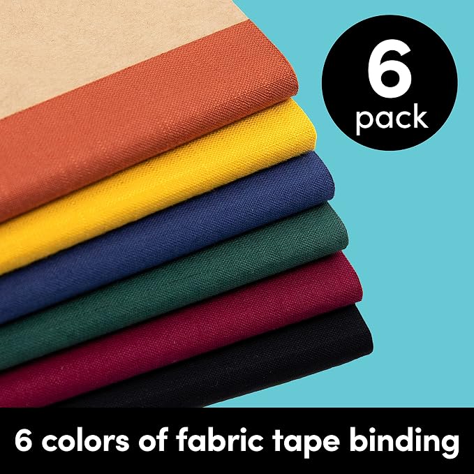 PAPERAGE 6-Pack Composition Notebook Journals, 120 Pages, Kraft Cover - Image 2