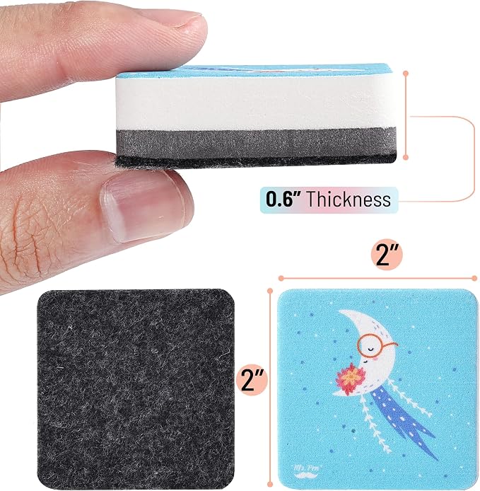 Mr. Pen- Mini Magnetic Dry Erase Erasers, 24 Pack, Boho Style | Small Magnetic - Image 3