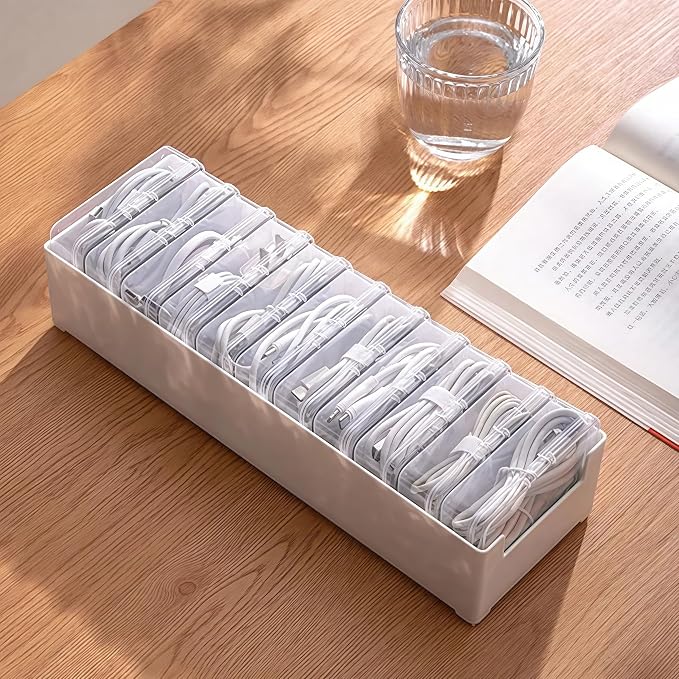11 Box Cable Organizer Storage Box, Desktop Cable Management by Unknown