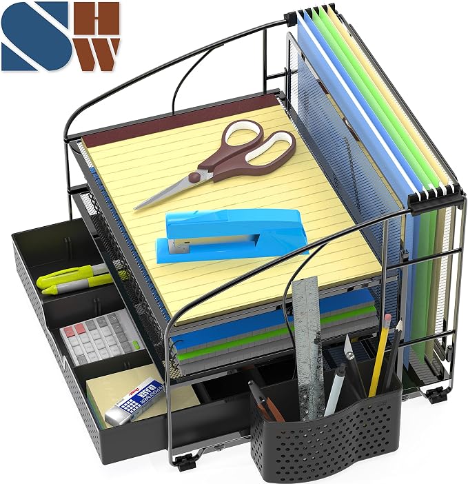Simple Houseware 3-Tier Desk Organizer - Image 2
