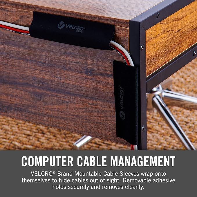 VELCRO Brand VEL-30797-USA Mountable Cable Sleeve | Cord Management Mounts on - Image 7