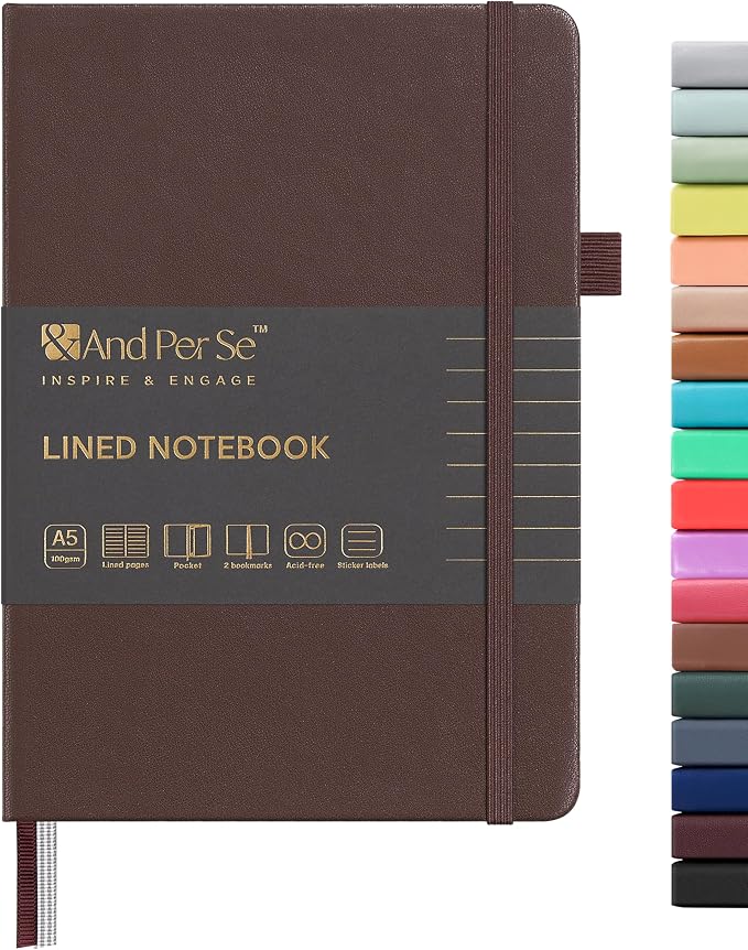 &And Per Se Lined Journal Notebook, 160 Pages, A5 5.7 x 8 inches College Ruled by AndPerSe