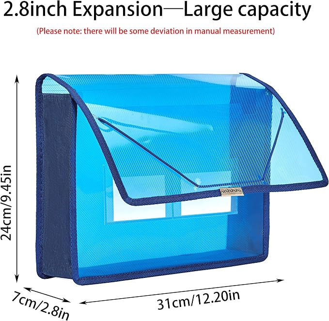 FANWU 6 Pack Plastic Expanding File Wallet Document Organizer - Image 2