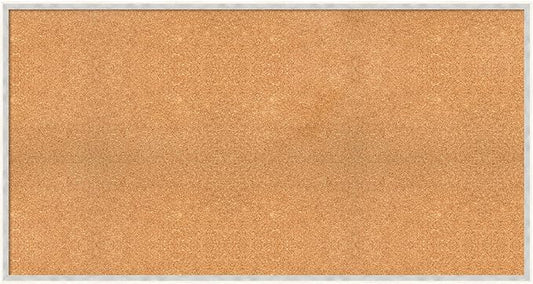 Amanti Art Natural Cork Board for Wall, 27x51 Vision Board with White Frame, Oversize Corkboard Office Decor for Home Organization, Modern Corkboard Pinboard to Display Items for Home Organization in-DeskLoop Office