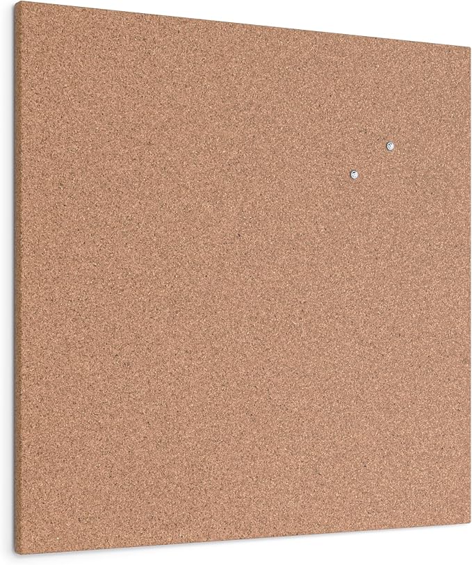U Brands Cork Canvas Bulletin Board, Self Healing, Natural Cork Surface by UBrands