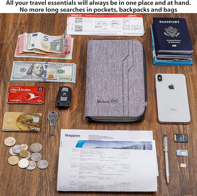 Valante Premium Family Travel Document Organizer Capacious RFID Passport Holder - Image 2