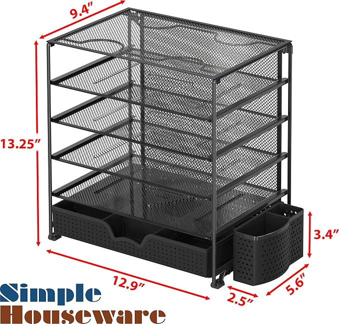 Simple Houseware 5-Tier Document File Tray - Image 5