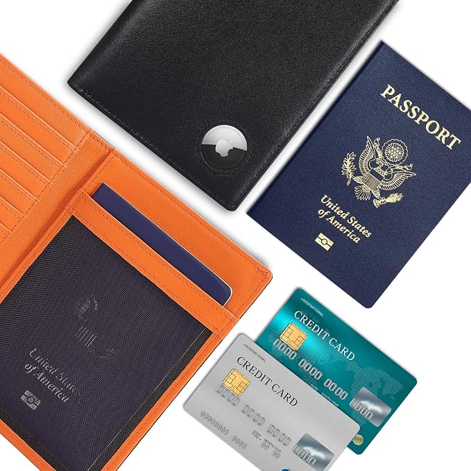 Polare Luxury RFID Blocking Leather Passport Holder Travel Wallet - Image 8