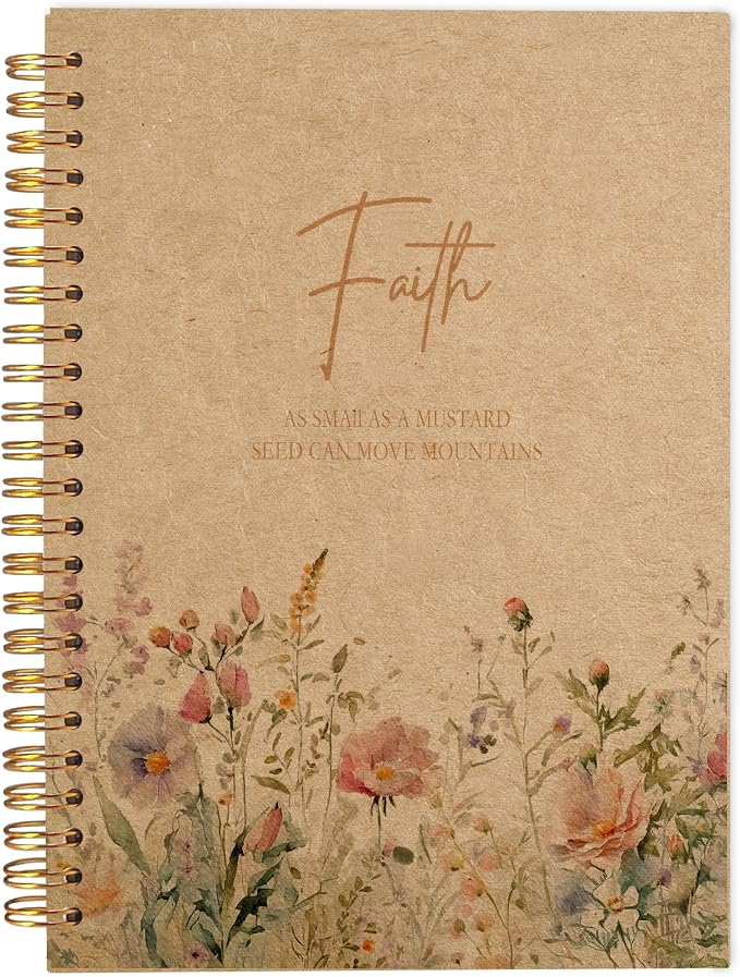 Faith Can Move Mountains Christian Notebook Journal by Ecezatik