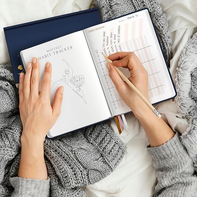 RYVE Daily Journal for Women: 6-Month Guided Gratitude Journal for Women with Prompts - Affirmation, Gratitude, Mindfulness, Self Help & Reflection, Gratitude Journal Notebook, Self Care Journal-DeskLoop Office