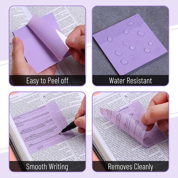 Mr. Pen- Transparent Sticky Notes, 12 Pads, 600 Sheets | See Through - Image 4