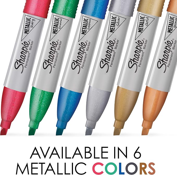 Sharpie Metallic Permanent Markers, Chisel Tip - Image 2