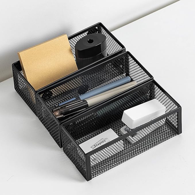 Amazon Basics Magnetic Storage Baskets, Mesh Organizers - Image 6