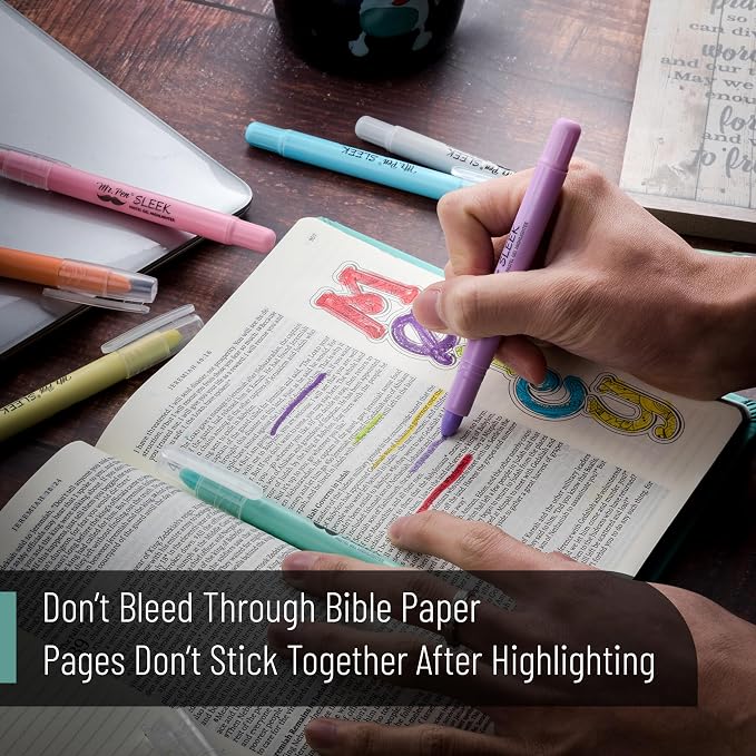 Mr. Pen- No Bleed Gel Highlighters, 8 Pack | Bible Highlighters and Pens No - Image 6