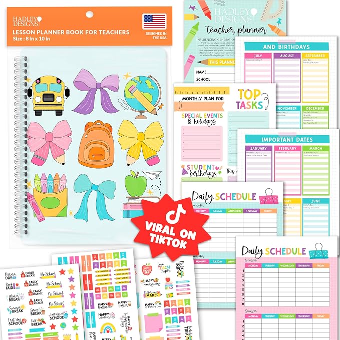 Hadley Designs Teacher Planner 2026-2027 Academic Year by HadleyDesigns