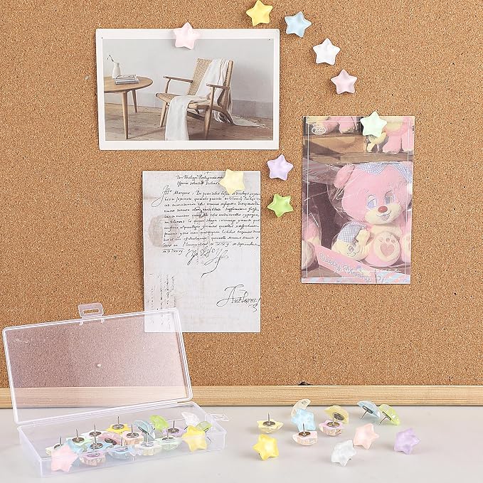 40 PCS Star-Shaped Decorative Thumb Tacks Cute Push Pins - Image 2