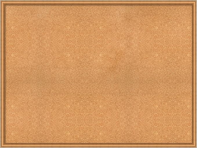 Amanti Art Natural Cork Board for Wall, 36x48 Vision Board with Bronze Frame, Oversize Corkboard Office Decor for Home Organization, Casual Corkboard Pinboard to Display Items for Home Organization-DeskLoop Office