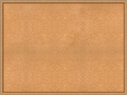 Amanti Art Natural Cork Board for Wall, 36x48 Vision Board with Bronze Frame, Oversize Corkboard Office Decor for Home Organization, Casual Corkboard Pinboard to Display Items for Home Organization-DeskLoop Office