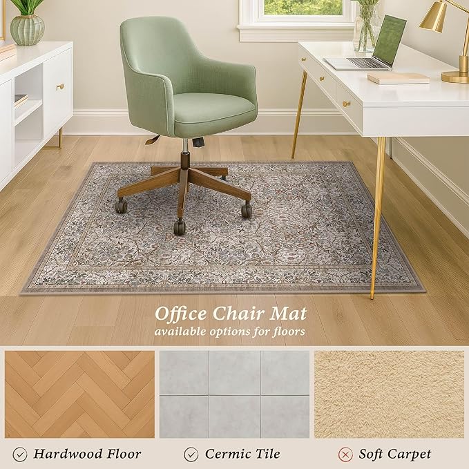 JTJ Moss Green Office Chair Mat - Image 3